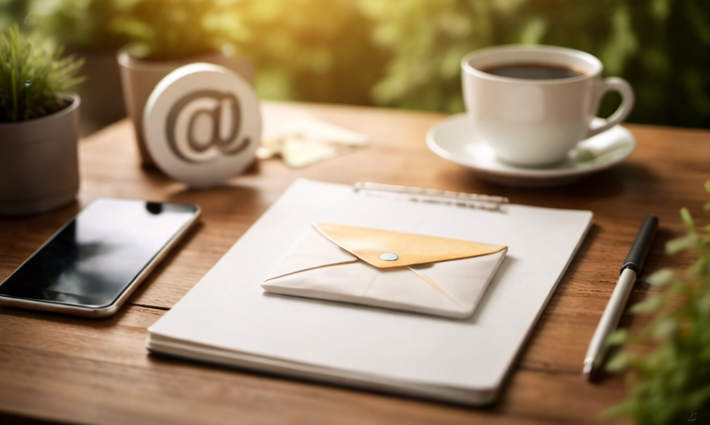 Contact page image showing email theme