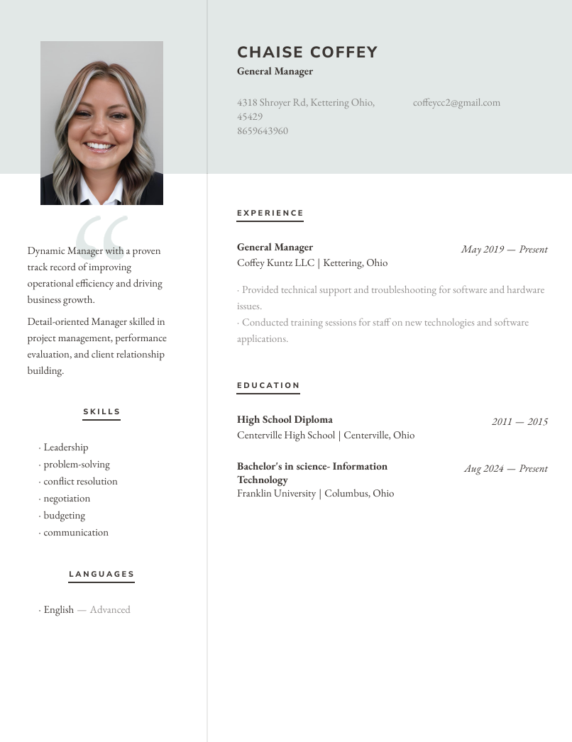 Resume preview image